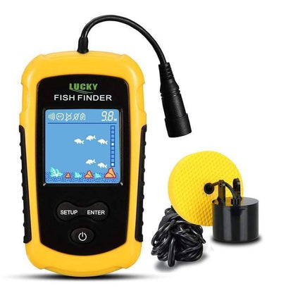 Portable Sonar Fish Finder with 2-Inch LCD, Backlight and 100m Depth Capability