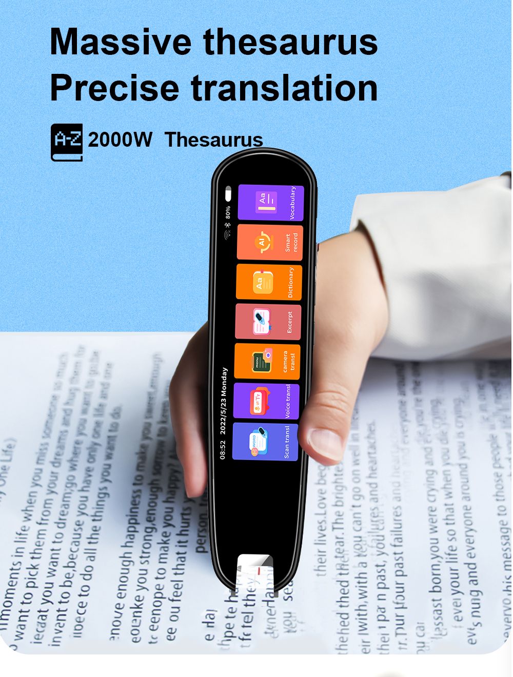 Precision 112 Language Translation Pen with Text Scan and Voice Output