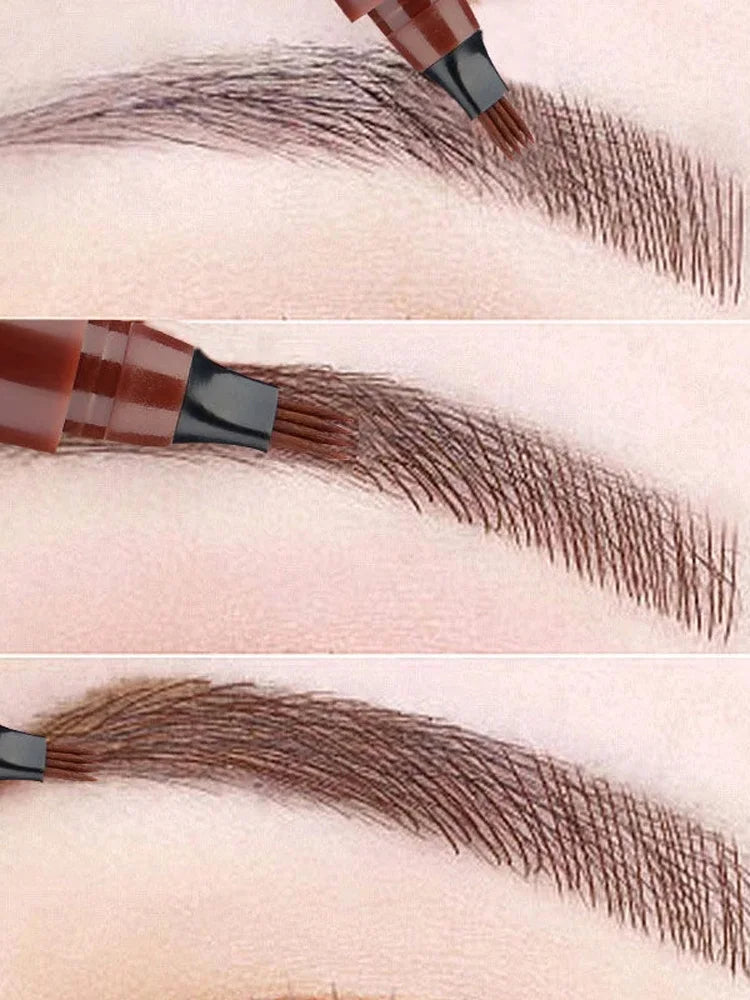 Precision Eyebrow Pencil with 4-Tip Applicator and Waterproof Formula