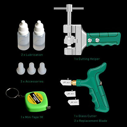 Precision Glass and Tile Cutting Tool Set Professional Cutter Kit for DIY and Renovations