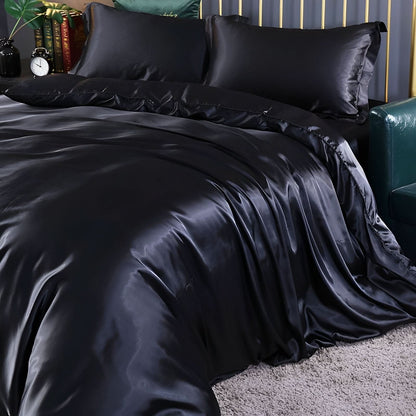Premium Mulberry Silk Bedding Set with Soft Breathable Comfort