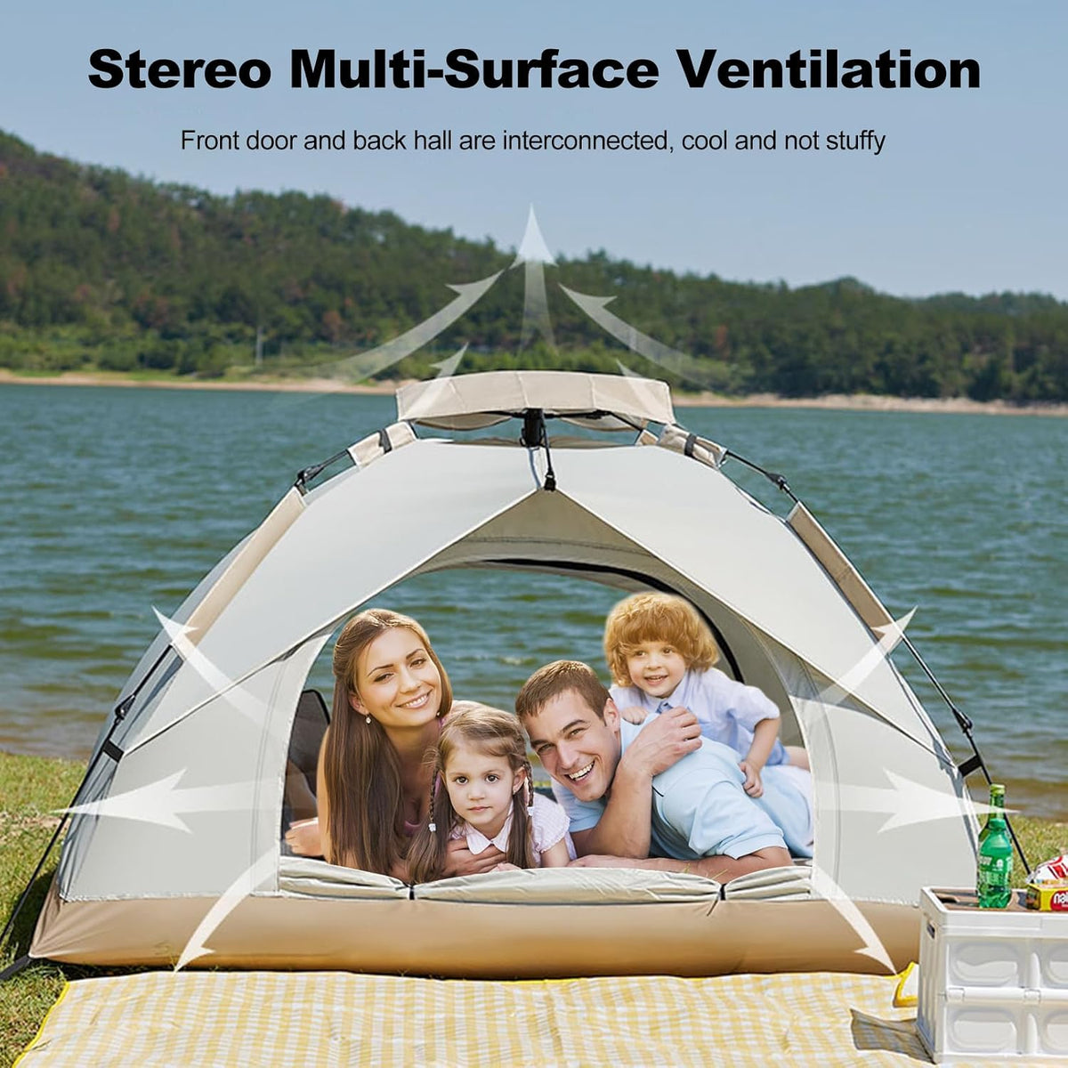 Quick Pop-Up Camping Tent with Spacious Interior