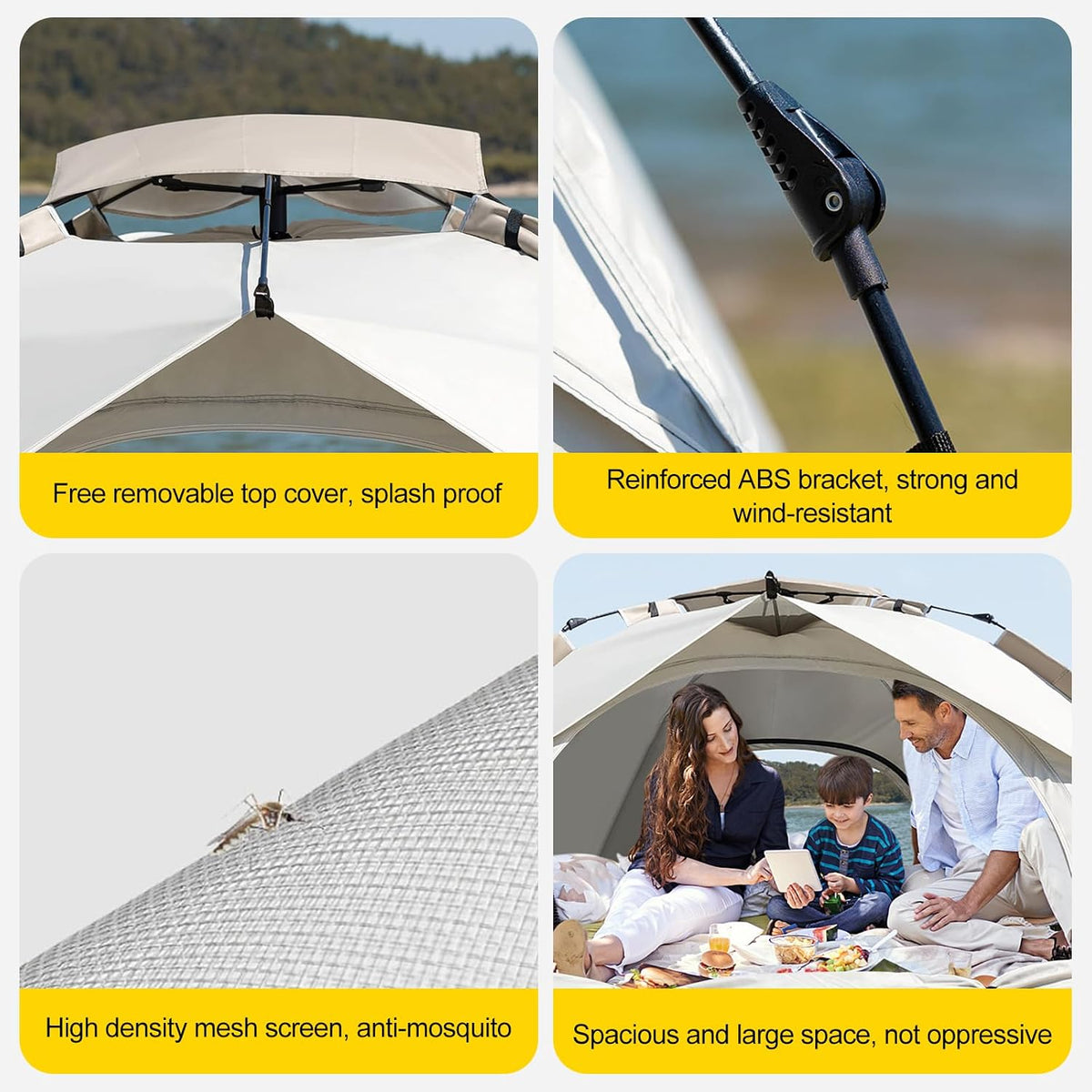 Quick Pop-Up Camping Tent with Spacious Interior