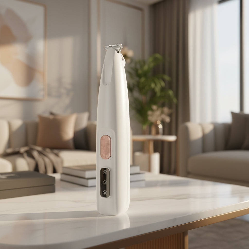 Quiet Pet Grooming Trimmer with Ceramic Blades, LED Light and Adjustable Speed