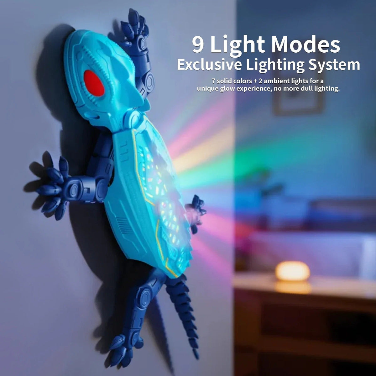 RC Wall Climbing Lizard Toy with LED Eyes and Remote Control