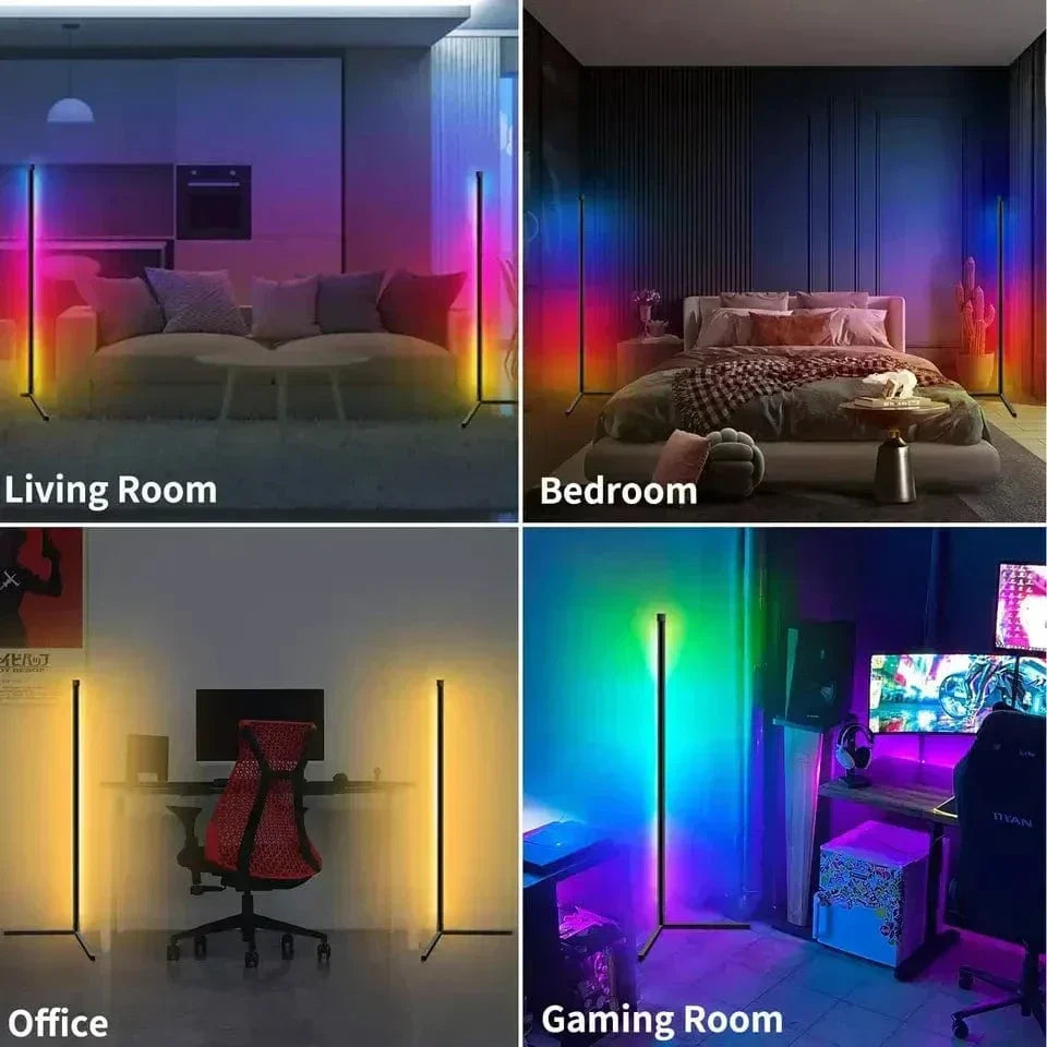 RGB Corner Lamp with Remote Control, Adjustable Brightness and Colour Effects
