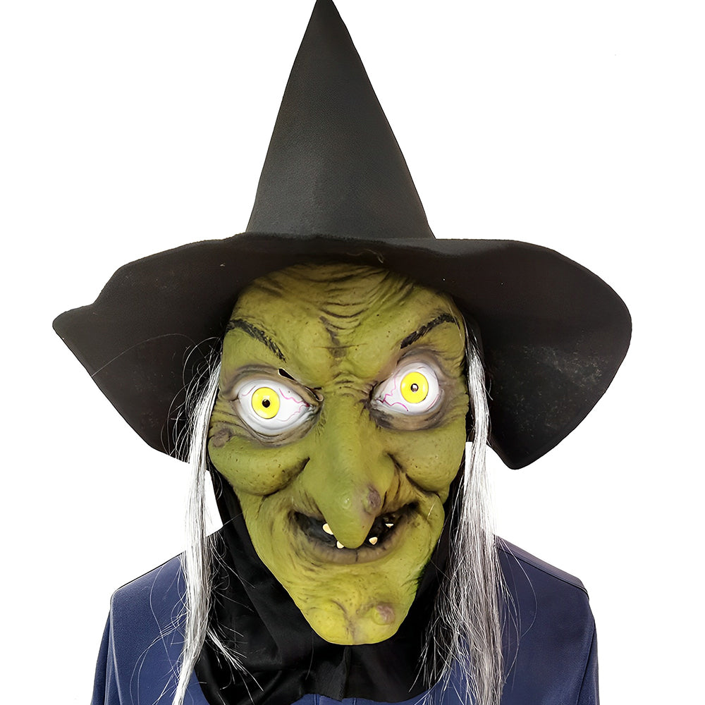 Realistic Old Man Latex Mask with Movable Mouth for Halloween Cosplay