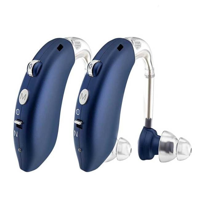 Rechargeable Hearing Aid with Adjustable Volume and 48-Hour Battery Life