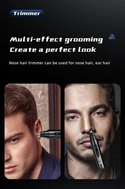 Rechargeable Nose and Ear Hair Trimmer for Safe and Precise Grooming