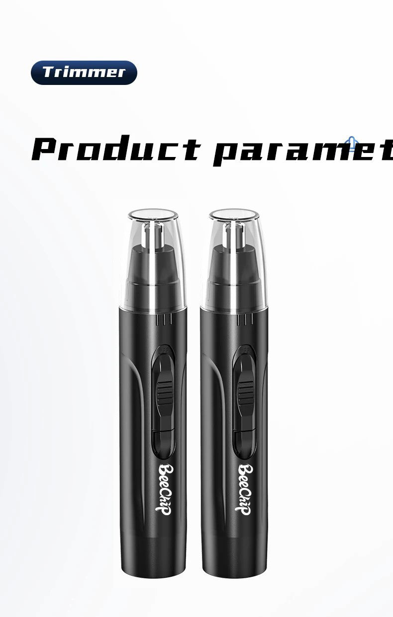 Rechargeable Nose and Ear Hair Trimmer for Safe and Precise Grooming