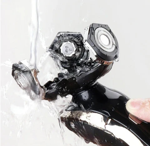 Rechargeable Wet and Dry Shaver with LCD Battery Display