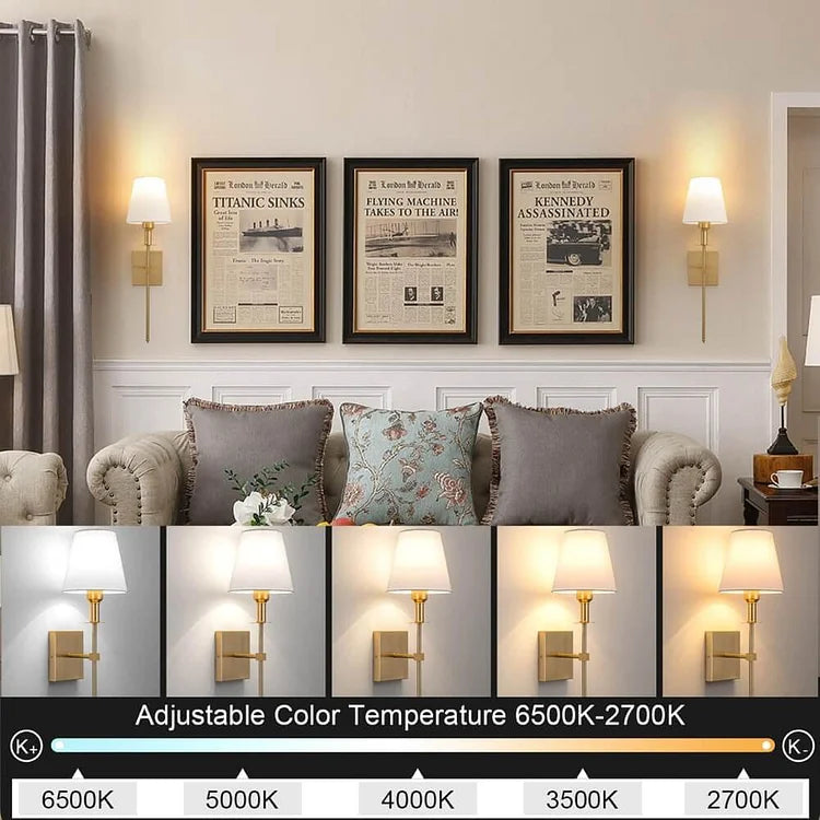 Rechargeable Wireless Wall Lights with Remote 2 Pack
