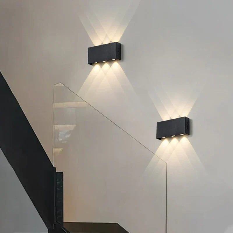 Rechargeable Wood Grain Wall Light with Touch Dimming