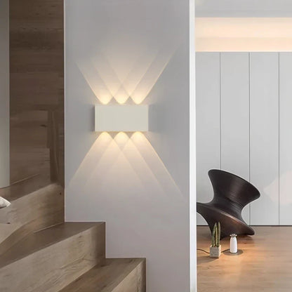 Rechargeable Wood Grain Wall Light with Touch Dimming