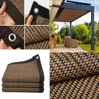 Retractable Side Shade Panel with Reinforced Edges for Outdoor Privacy