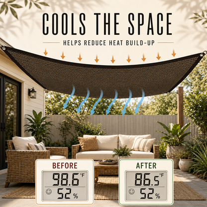 Retractable Side Shade Panel with Reinforced Edges for Outdoor Privacy