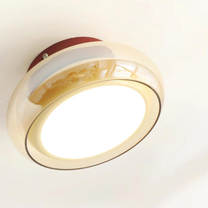 Retro Glass LED Flush Mount Ceiling Light