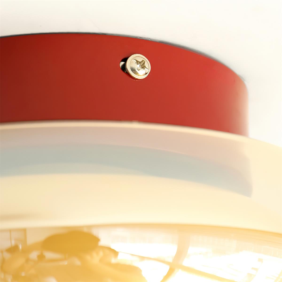 Retro Glass LED Flush Mount Ceiling Light