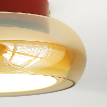 Retro Glass LED Flush Mount Ceiling Light