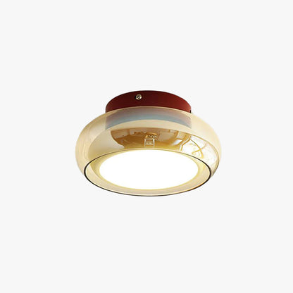 Retro Glass LED Flush Mount Ceiling Light