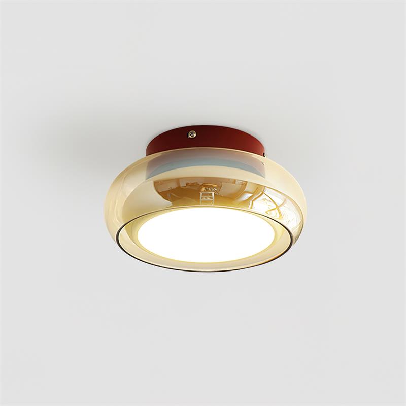 Retro Glass LED Flush Mount Ceiling Light