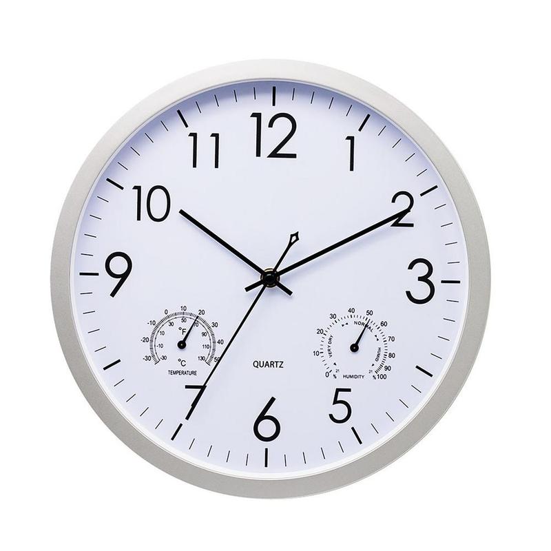 Retro Outdoor Garden Clock with Temperature and Humidity Gauge