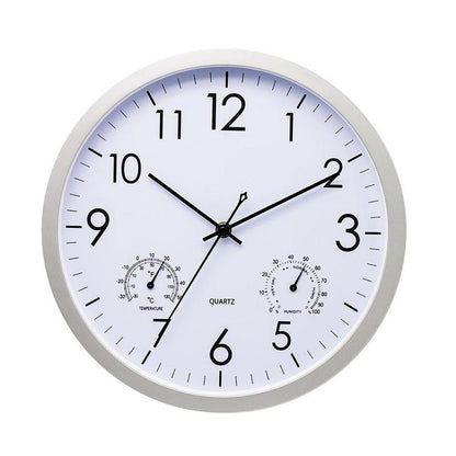 Retro Outdoor Garden Clock with Temperature and Humidity Gauge