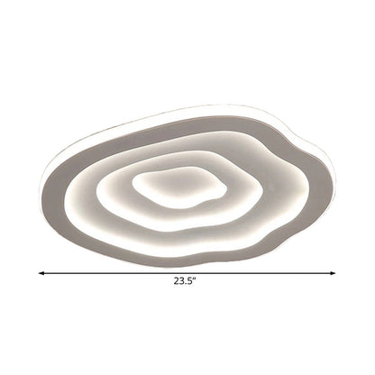 Lampada da soffitto LED in acrilico effetto ondulato, a plafone