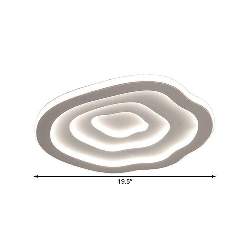 Lampada da soffitto LED in acrilico effetto ondulato, a plafone