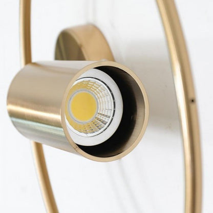 Rotatable Gold Ring Wall Light