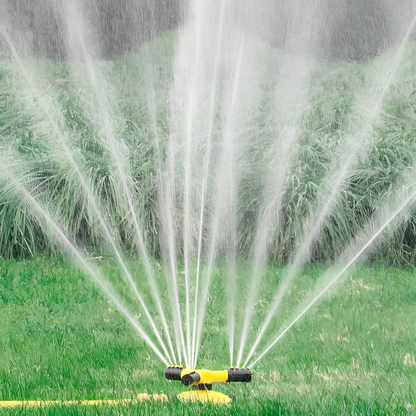 Rotating Lawn Sprinkler with 360 Degree Coverage and Adjustable Spray