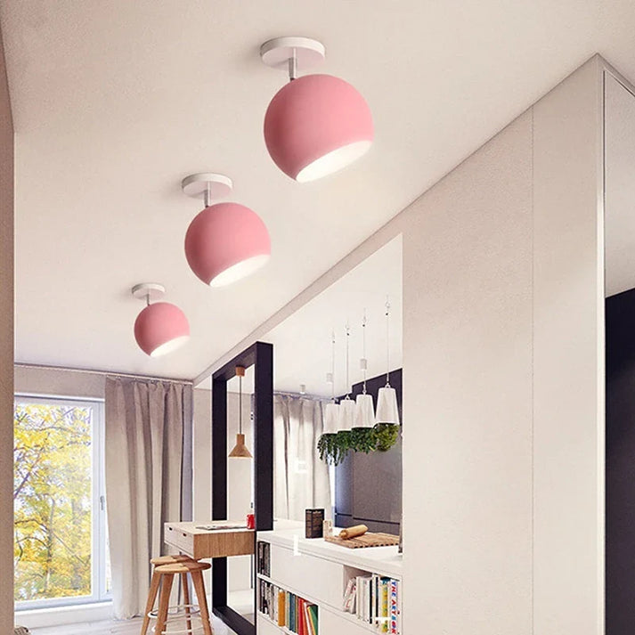 Round Aluminium Flush Mount Ceiling Light