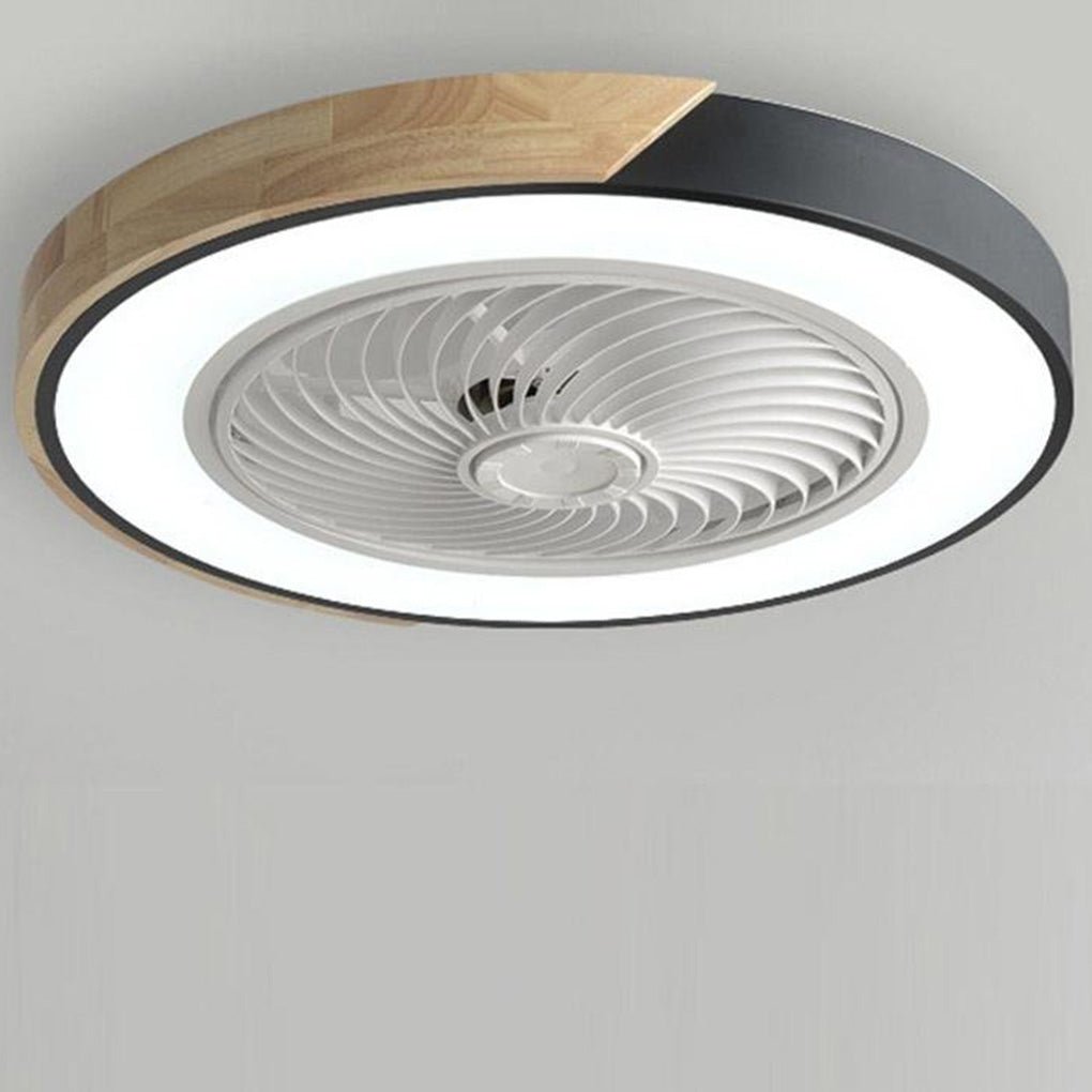 Round Blade-Free LED Ceiling Fan with Remote Control and Quiet Operation