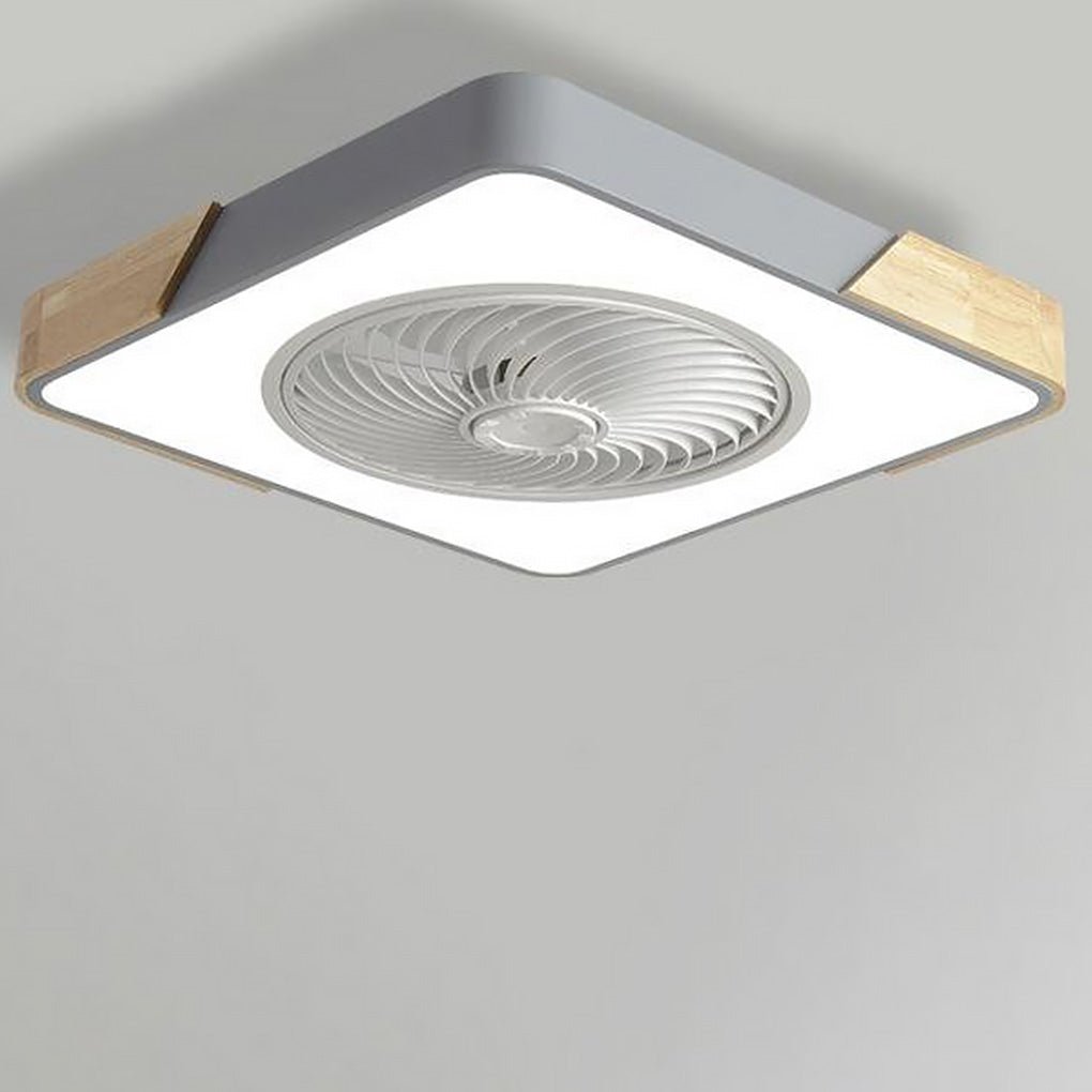 Round Blade-Free LED Ceiling Fan with Remote Control and Quiet Operation
