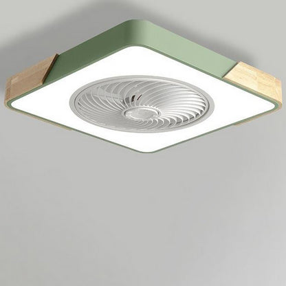 Round Blade-Free LED Ceiling Fan with Remote Control and Quiet Operation