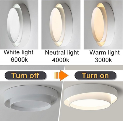 Round LED Flush Mount Ceiling Light with Minimalist Design