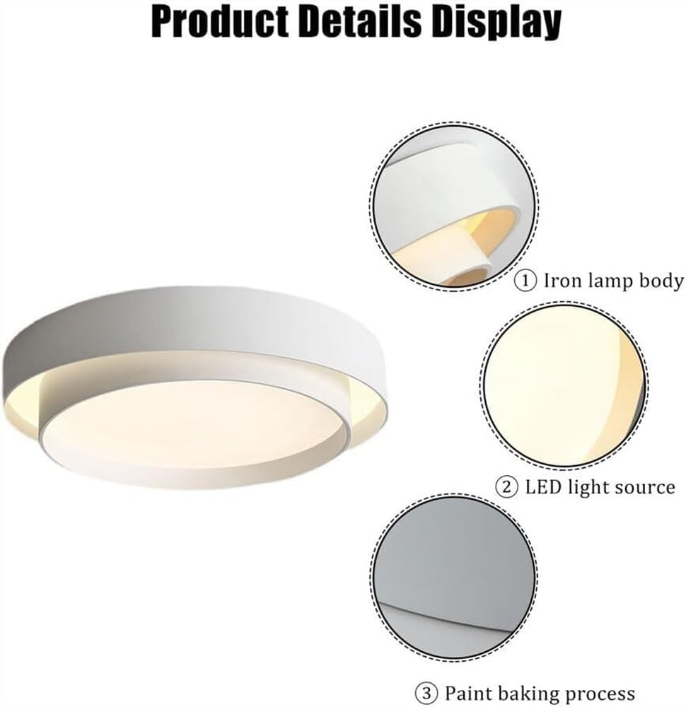 Round LED Flush Mount Ceiling Light with Minimalist Design