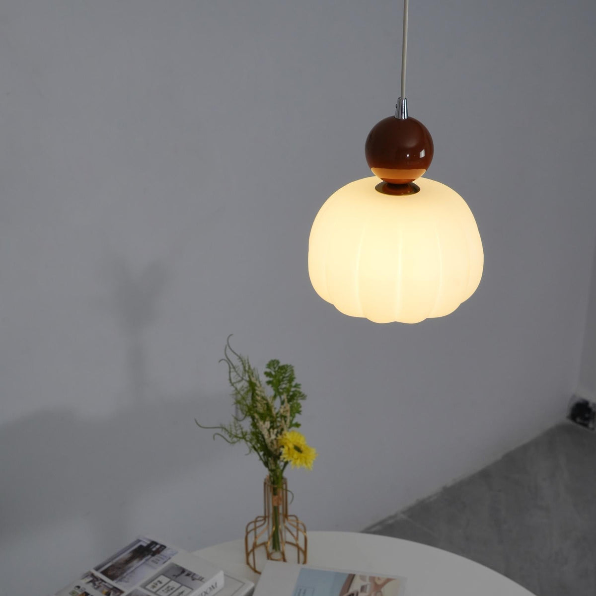 Round Organic Acrylic Pendant Light