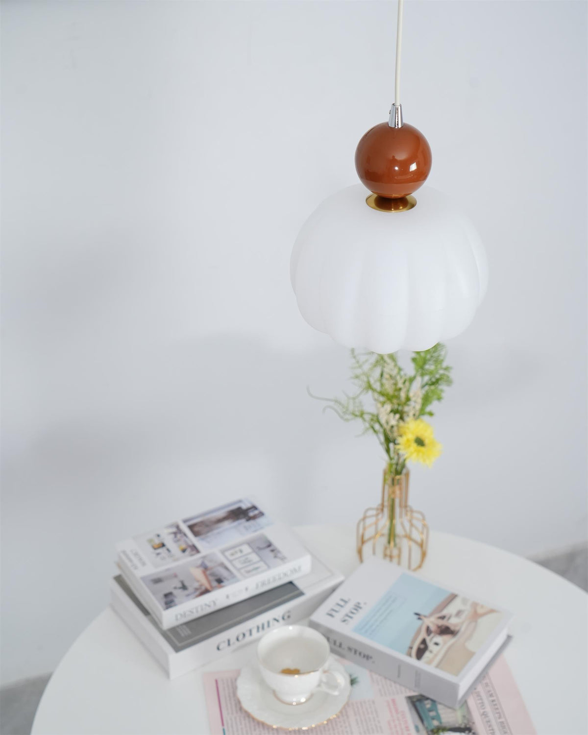 Round Organic Acrylic Pendant Light