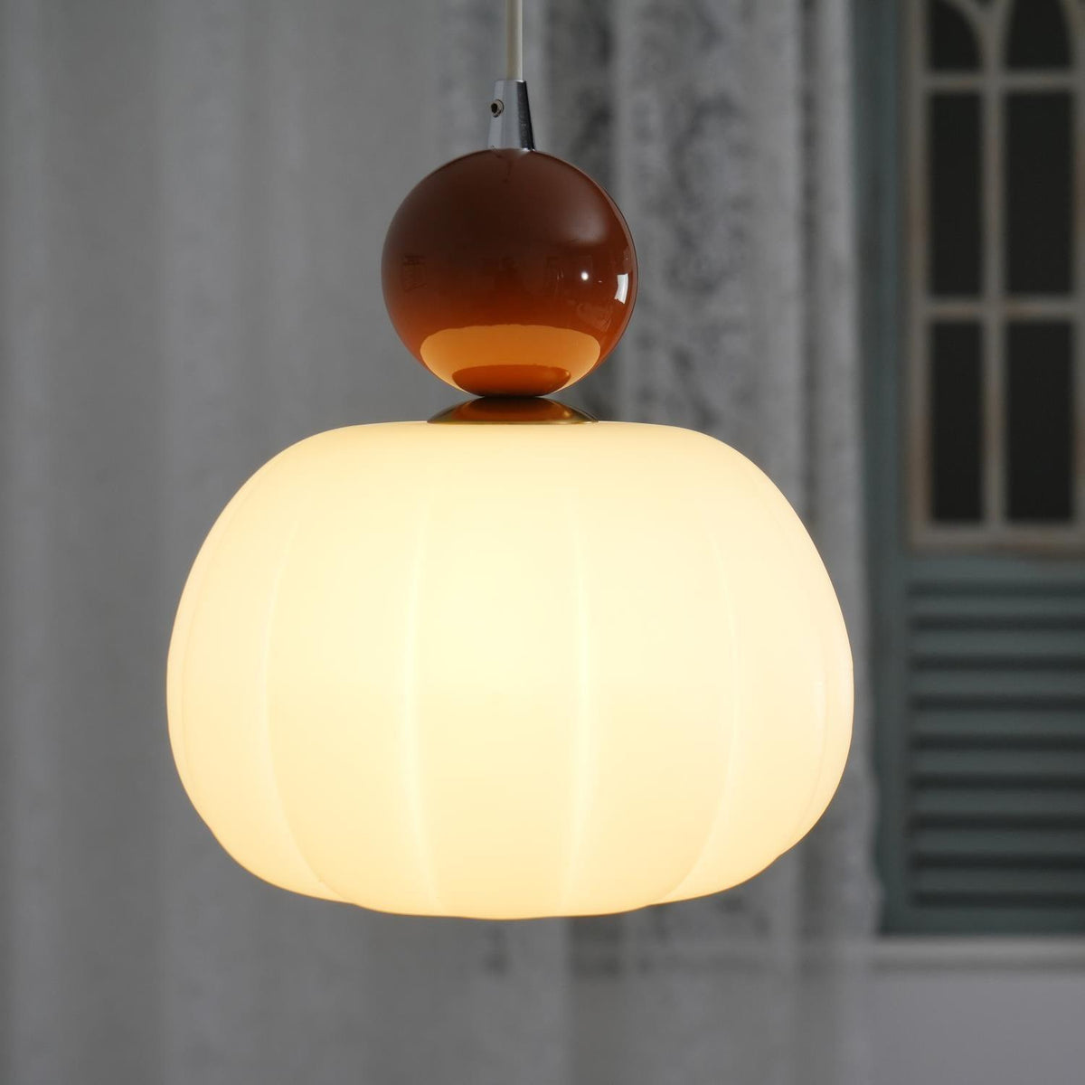 Round Organic Acrylic Pendant Light
