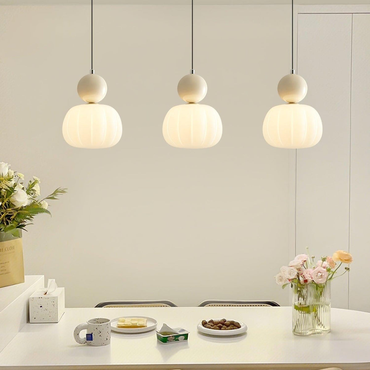 Round Organic Acrylic Pendant Light
