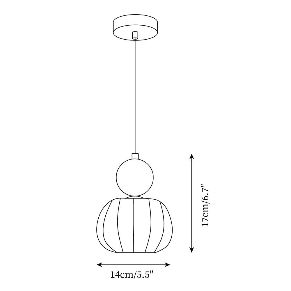 Round Organic Acrylic Pendant Light