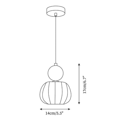 Round Organic Acrylic Pendant Light