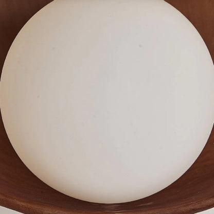 Round Resin and Iron Wall Sconce with Frosted Glass