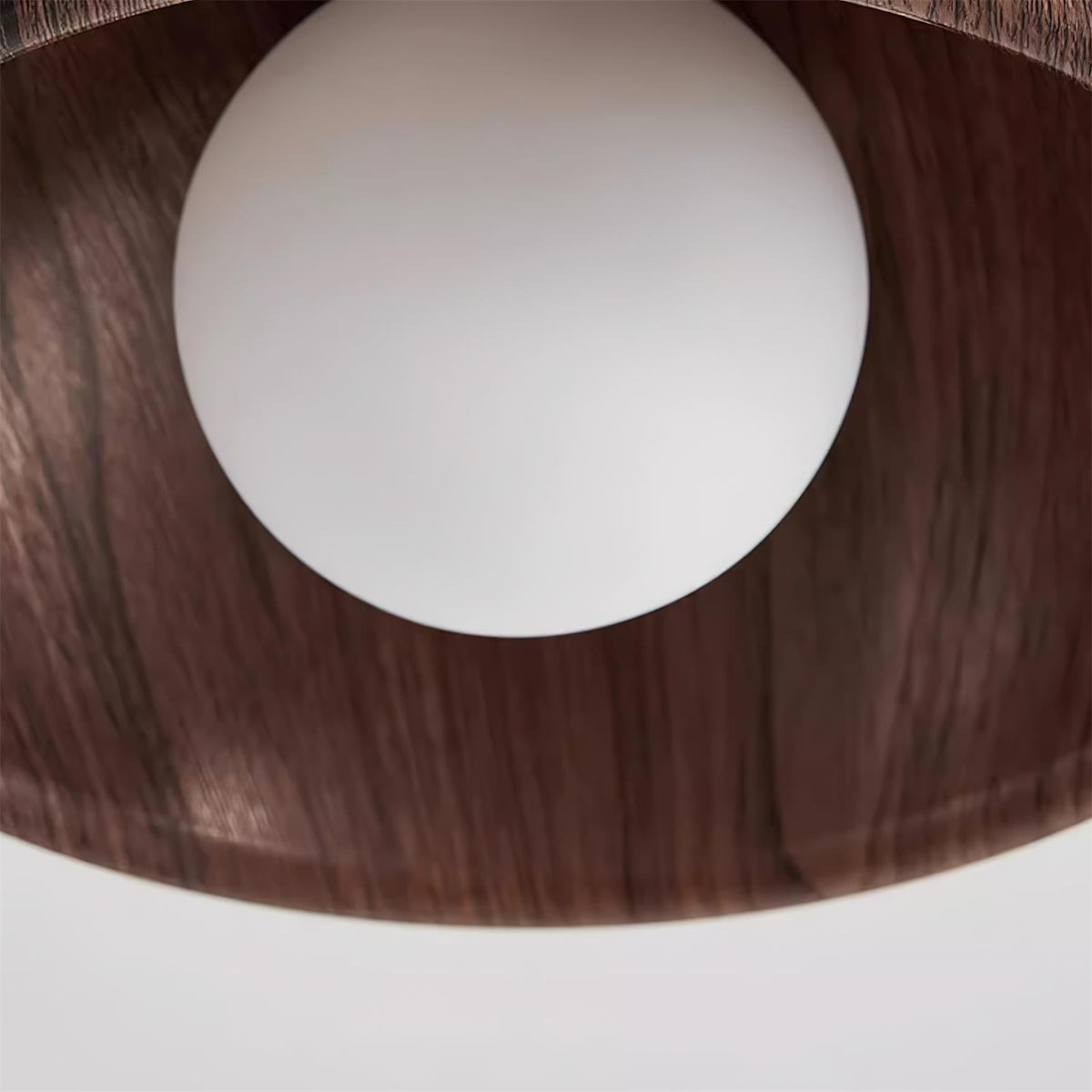 Lampada LED da soffitto rotonda in legno