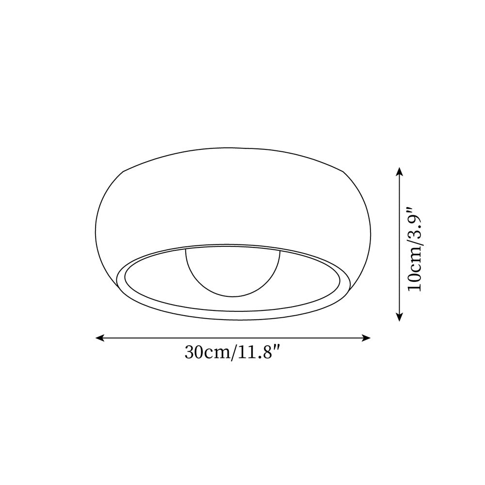 Lampada LED da soffitto rotonda in legno
