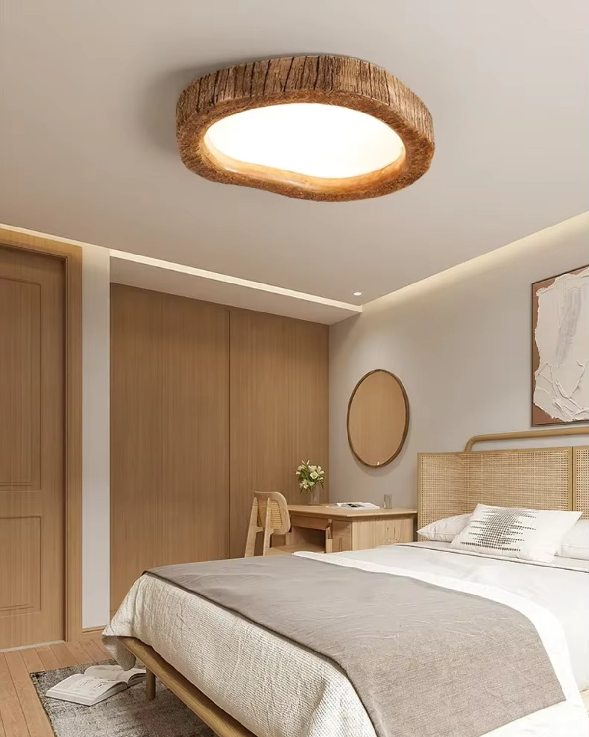 Rustic Wood Effect LED Ceiling Light