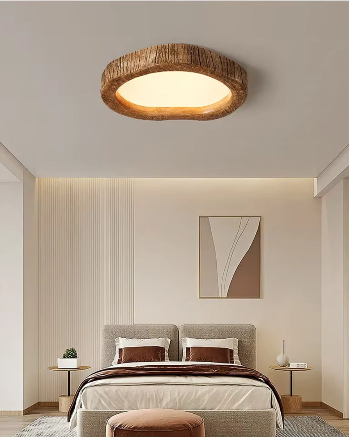Rustic Wood Effect LED Ceiling Light
