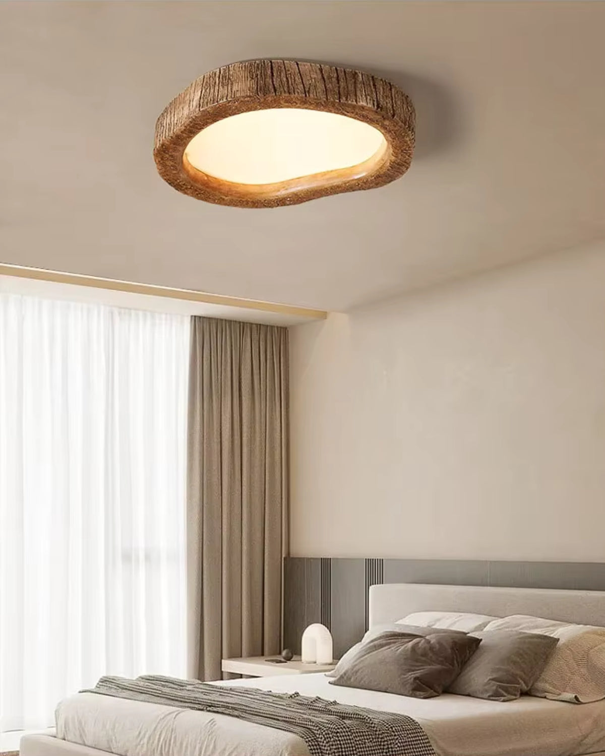 Rustic Wood Effect LED Ceiling Light
