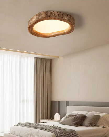 Rustic Wood Effect LED Ceiling Light
